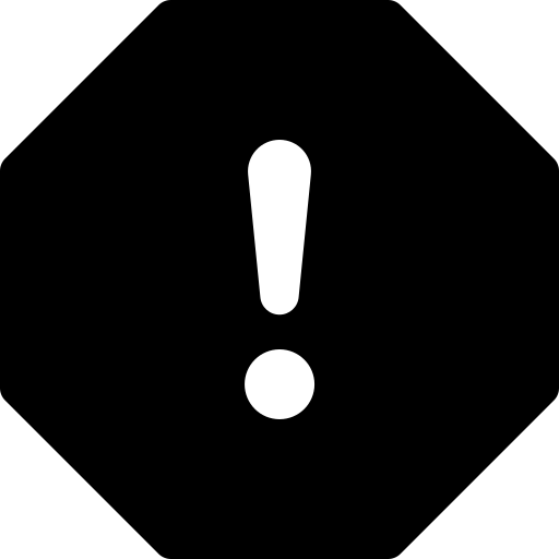 Exclamation octagon fill