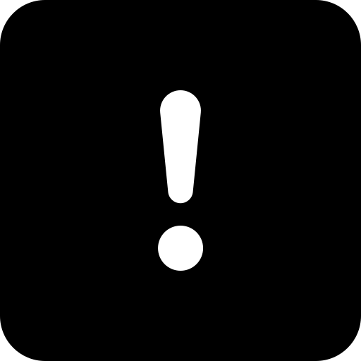 Exclamation square fill