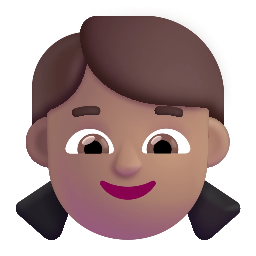 Цвет девочки средний