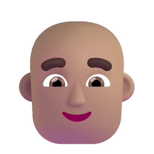 Мужчина лысый, средний цвет кожи