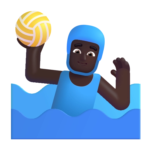 Мужчина играет в водное поло, цвет темный