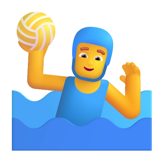 Мужчина играет в водное поло (цвет по умолчанию)