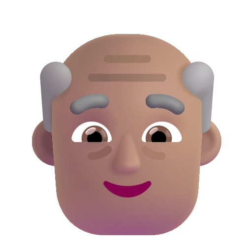 Пожилой мужчина, цвет средний