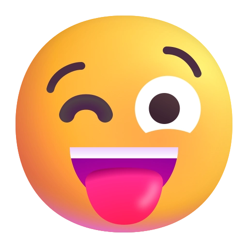 Подмигивающее лицо с цветом языка