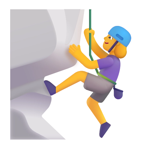 Женщина, поднимающаяся в гору, цвет по умолчанию