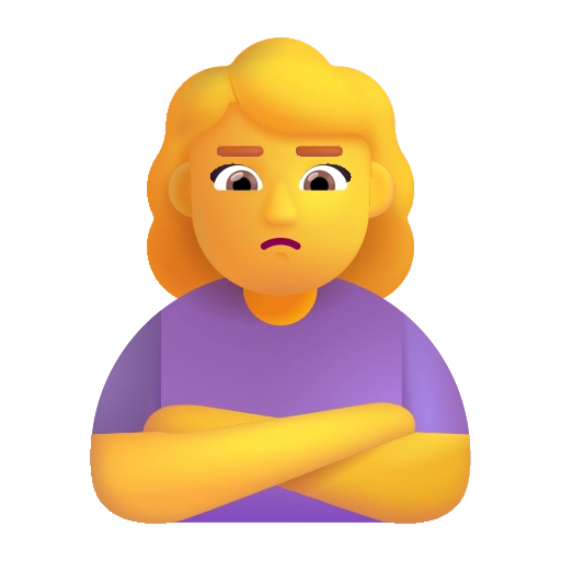 Женщина надула губы (цвет по умолчанию)