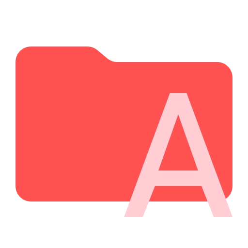 Folder font